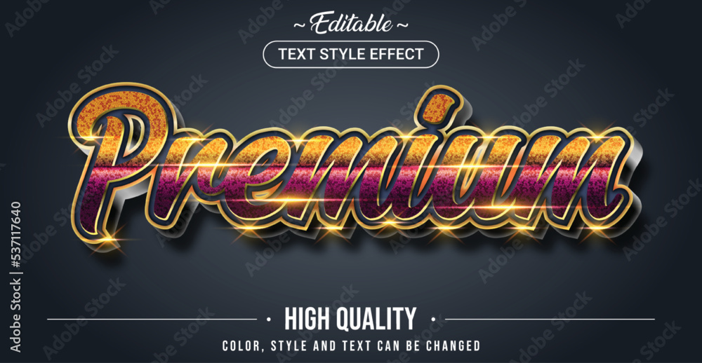 Poster Editable text style effect - Premium text style theme