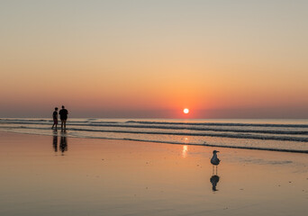 Waves crashing at sunrise on world famous Coligny Beach, Hilton Head Island, South Carolina