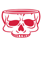 Schädel Becher Cartoon Totenkopf 