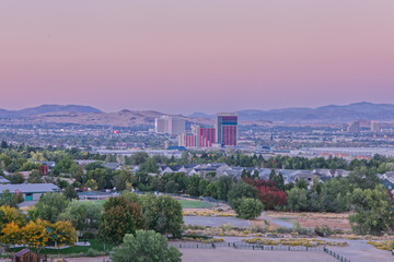 Reno Landscape During Purple Sunset