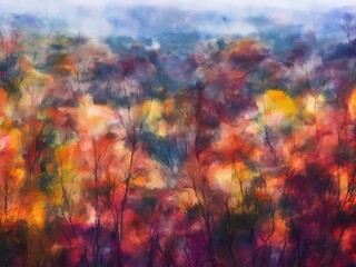 Autumn landscape, colorful