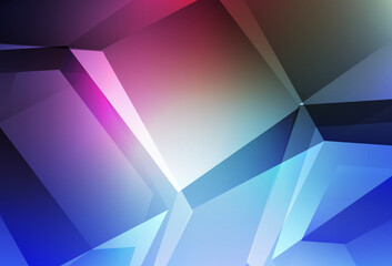 Dark Pink, Blue vector texture with colorful hexagons.