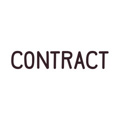 contract text lettering