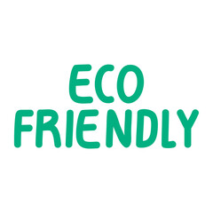 eco friendly lettering green