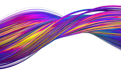 Abstract colorful shape, 3d render