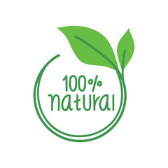 100 percent natural lettering seal