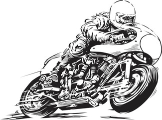 Fastest Motorcycle Riding Vector Illustration - obrazy, fototapety, plakaty