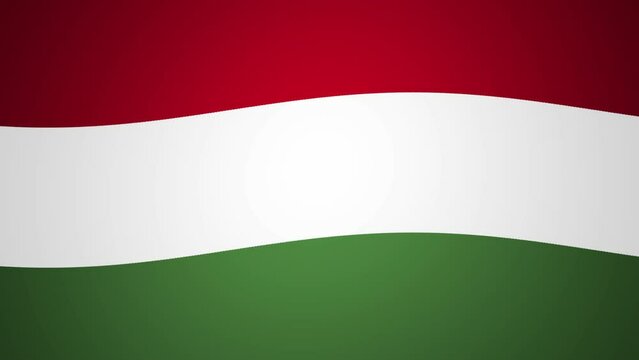 Hungarian Waving Flag Looping Animation Background