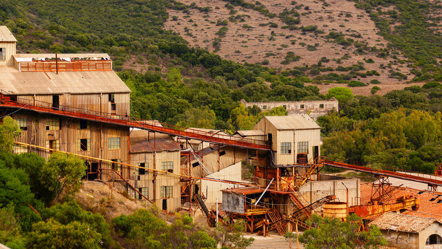 One of the most ancient mining sites Montevecchio mine in the Sulcis-Iglesiente Gennas Serapis Sardinia Italy