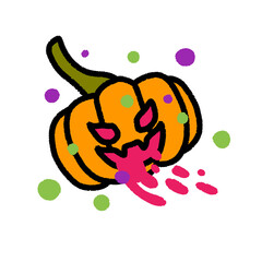 halloween pumpkin ghost isolated , graphic design for presentation, marketing, art, illustration, t-shirt design, cartoon, comic, advertising, online media