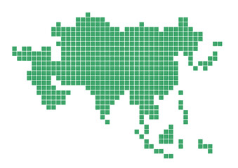 アジア（ビットマップ）グリーン