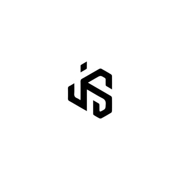 js letter logo vector illustration