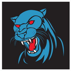 Panther illustration. panther logo ,art, icon , symbol, panther line art colours vector. graphic vector