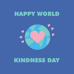 happy world kindness day vector