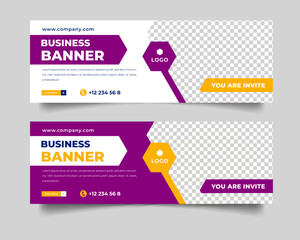 Modern business banner vector template