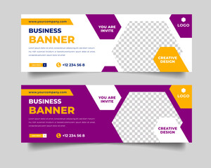 Modern business banner vector template
