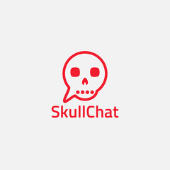 Social media application logo with skull shape.