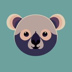 illustration Vector graphic of funny panda head cartoon isolated good for logo or customize your design