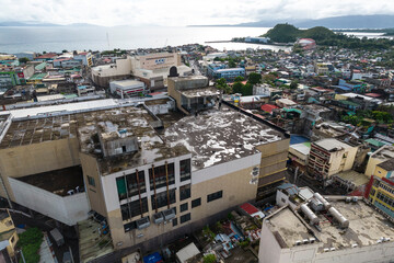 Legazpi City, Albay, Philippines - Oct 2022: Aerial of downtown Legazpi