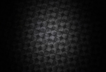 Dark Gray vector background with bubbles.