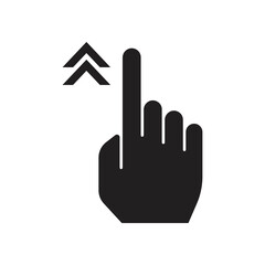 Swipe up arrow button icon design. Social media concept. Vector illustration.