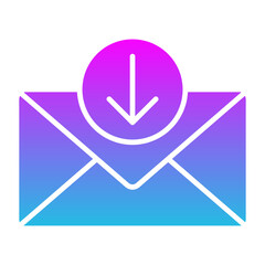 Mail Inbox Glyph Gradient Icon