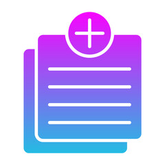 Obraz premium Add Notes Glyph Gradient Icon