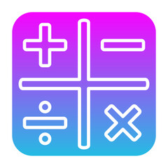 Calculator Glyph Gradient Icon