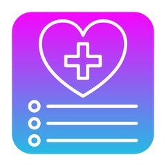 Daily Health App Glyph Gradient Icon