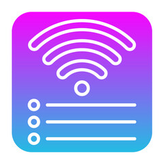 Wifi Connection Glyph Gradient Icon