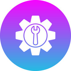 Utilities Gradient Circle Glyph Inverted Icon