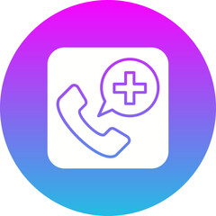 Fototapeta premium Call Log Gradient Circle Glyph Inverted Icon