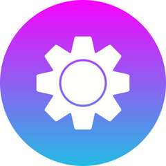 Settings Gradient Circle Glyph Inverted Icon