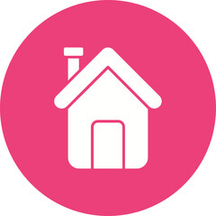 Home Multicolor Circle Glyph Inverted Icon