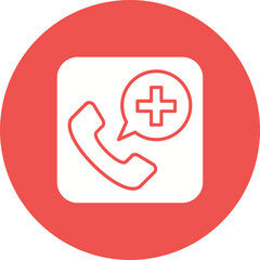 Obraz premium Call Log Multicolor Circle Glyph Inverted Icon