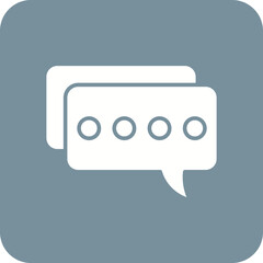 Chat Multicolor Round Corner Glyph Inverted Icon