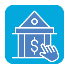 Mobile Banking Glyph Two Color Icon