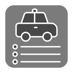 Car App Greyscale Glyph Icon