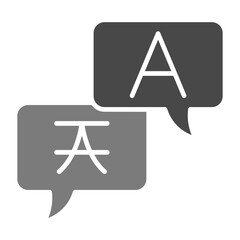 Translator Greyscale Glyph Icon