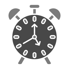 Alarm Greyscale Glyph Icon