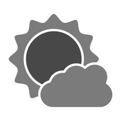 Weather App Greyscale Glyph Icon