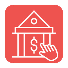 Mobile Banking Multicolor Glyph Icon