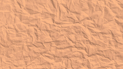 Paper texture Crumpled Brown. Top view.