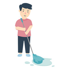 Fototapeta premium clean floor hygiene illustration