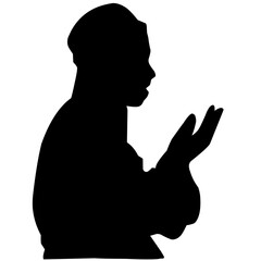 silhouette of people praying