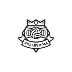 Volleyball Logo Emblem Club Design