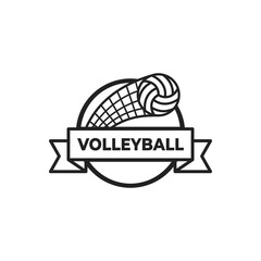 Volleyball Logo Emblem Club Design