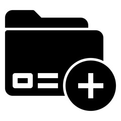Icon New Folder With Style Glyph