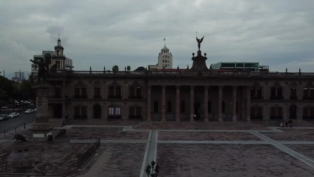 macroplaza nuevo leon mexico in a cloudy day