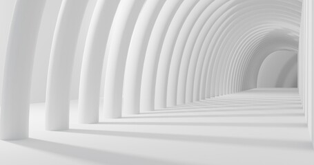 3d illustration of abstract tunnel architecture  background.